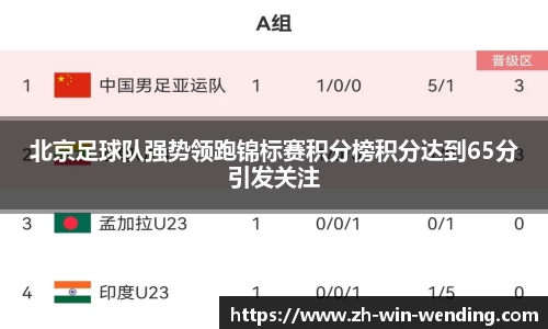 北京足球队强势领跑锦标赛积分榜积分达到65分引发关注